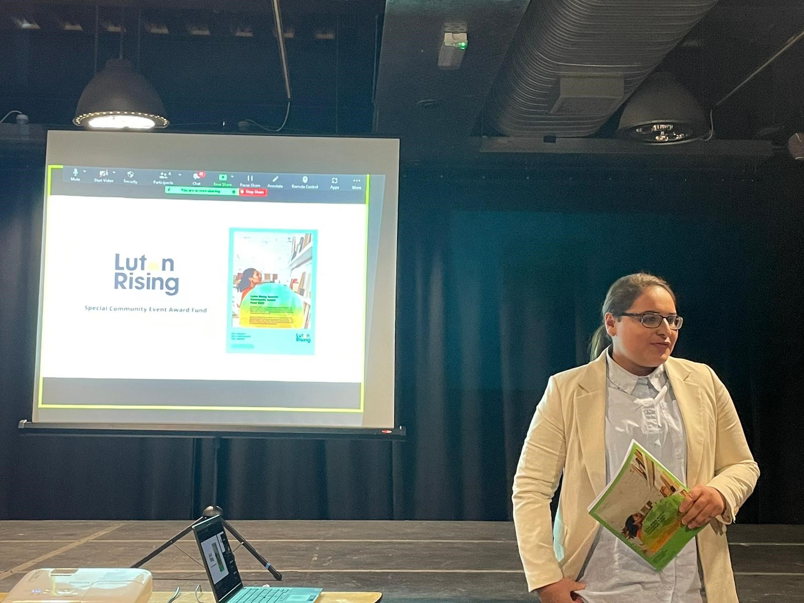 Councillor Javeria Hussain at presentation