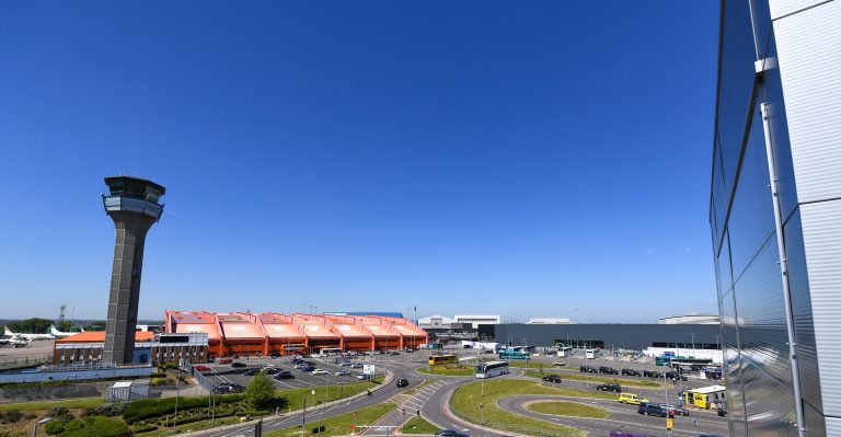 Wide view of airport